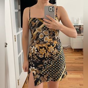 Princess Polly Lucci Mini Dress - Black Patterned